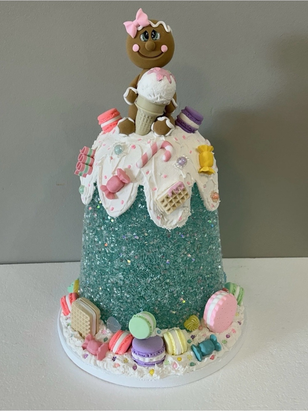 Fake Gingerbread Gum Drop Sweet Dessert-Themed Table Accent Handmade